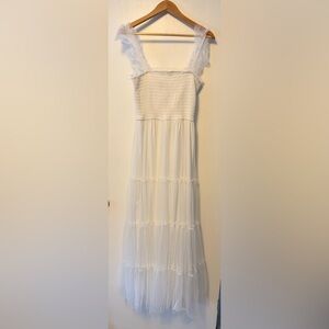 Trixxi White Smocked Dress